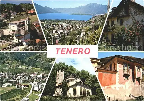 Tenero Lago Maggiore Kirche Fliegeraufnahme Teilansichten Kat. Tenero