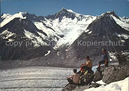 Eggishorn Aletschletscher Geisshorn Aletschhorn Jungfrau Kat. Eggishorn