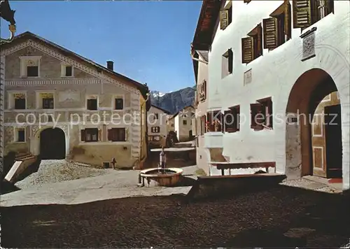 Guarda Inn Dorfpartie Brunnen  Kat. Guarda