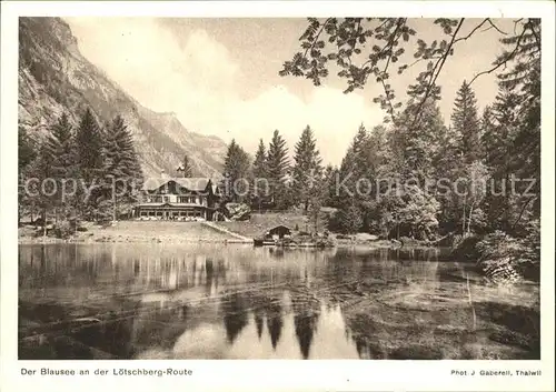 Blausee Mitholz Loetschberg Route Kat. Blausee Mitholz