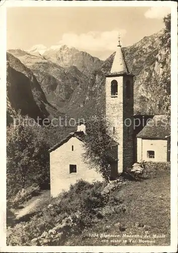 Bignasco Madonna del Monte con vista Val Bavona Kat. Bignasco