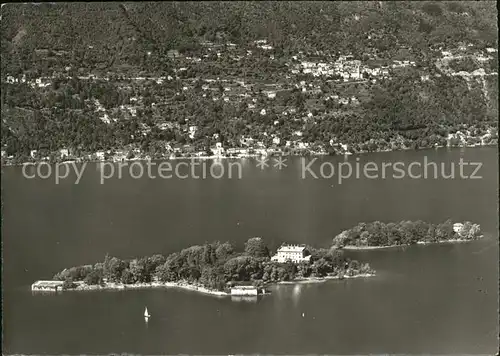 Isole di Brissago Fliegeraufnahme Vista Ponto Porto Ponco Kat. Isole di Brissago