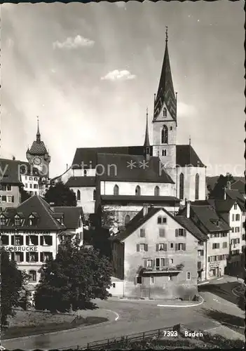 Baden AG Kirche Strassenansicht Kat. Baden