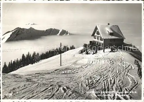 Kronberg Saentis Gasthaus Petersalp Hochalp Skispuren Kat. Kronberg