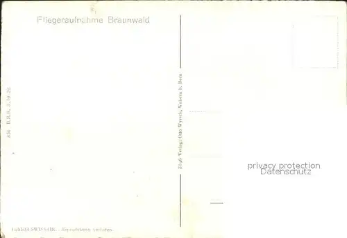 Braunwald GL Fliegeraufnahme Kat. Braunwald