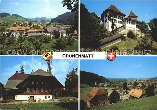 Gruenenmatt Dorfpartie Alte Muehle Schloss Trachselwald Schulhaus Kat. Gruenenmatt