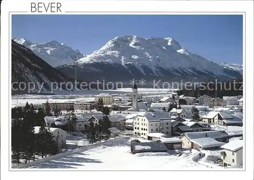 Bever Maloja mit Piz Tschierva und Piz Rosatsch Kat. Bever