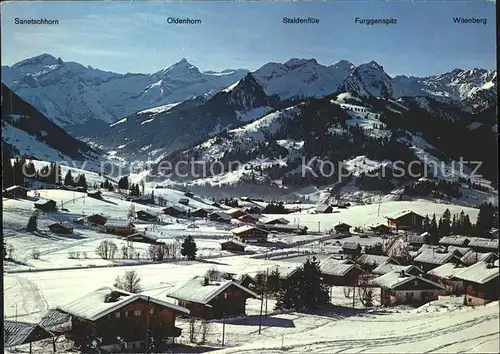 Schoenried Ortsansicht mit Alpenpanorama Kat. Schoenried