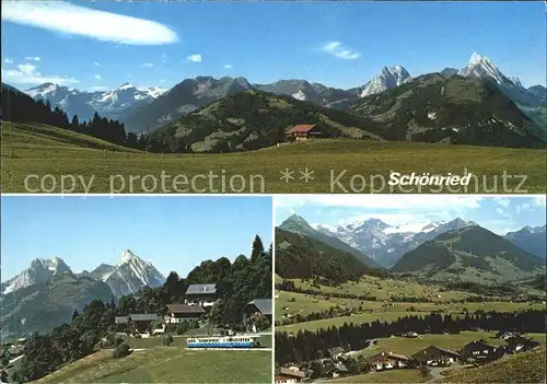 Schoenried Panorama Teilansichten Kat. Schoenried