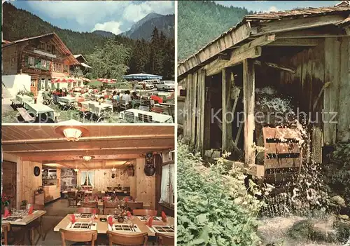 Aeschi BE Restaurant Zum Pochtenfall Gastraum Wasserrad / Aeschi Spiez /Bz. Frutigen