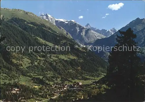 Fiesch Wannenhorn und Finsteraarhorn Kat. Fiesch