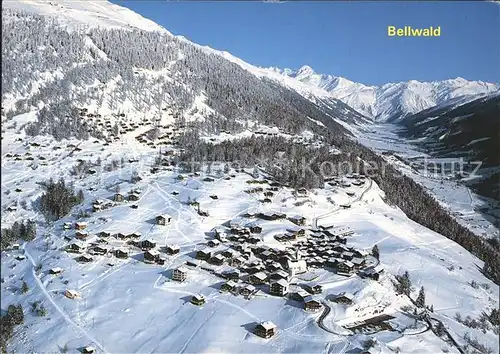 Bellwald Skigebiet Flesche mit Blick ins Goms Kat. Bellwald