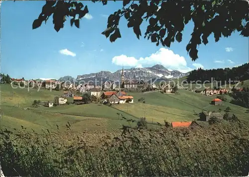Schwellbrunn Panorama mit Saentis Kat. Schwellbrunn