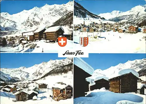 Saas Fee Dorfpartien Kat. Saas Fee