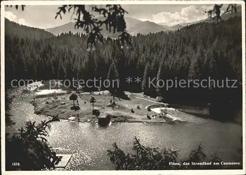 Flims Waldhaus Strandbad am Caumasee Kat. Flims Waldhaus