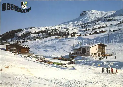 Obersaxen GR Skischulplatz Restaurant Chummenbuehl / Obersaxen /Bz. Surselva