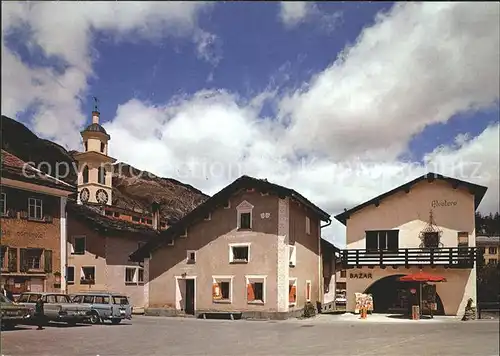 Sils Maria Graubuenden Dorfplatz Kat. Sils Maria