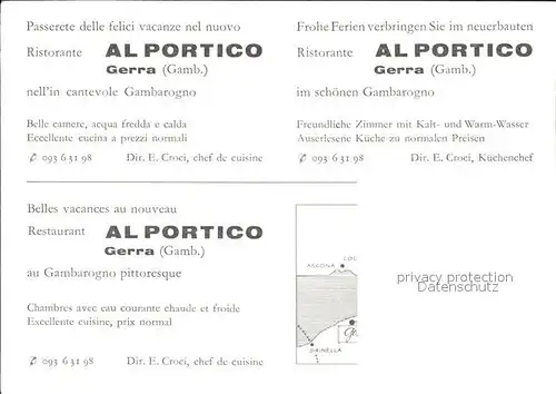 Gerra Locarno Restaurant Al Portino Kat. Gerra