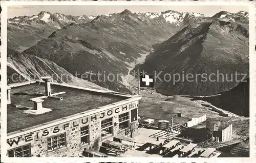 Weissfluhjoch Berghaus Restaurant Flueela Weisshorn Schwarzhorn Kat. Weissfluhjoch