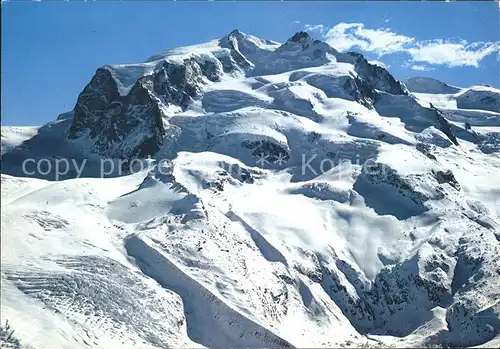 Monte Rosa Blick vom Gornergrat Zermatt Kat. Monte Rosa