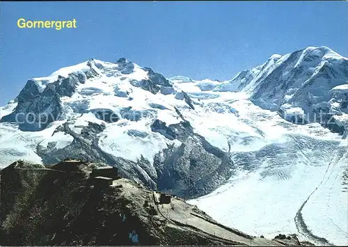 Gornergrat Zermatt mit Monte Rosa und Lyskamm / Gornergrat /Rg. Zermatt