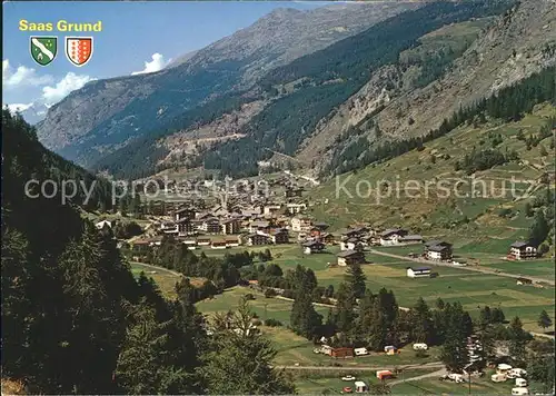 Saas Grund Totalansicht Kat. Saas Grund