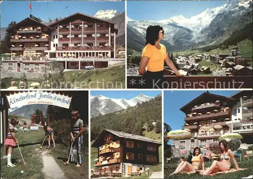 Saas Fee Hotel Alphubel Details Kinderland Garten Kat. Saas Fee