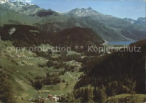 Mulegns Furnatsch Sur Marmorera See und Piz Neir Kat. Mulegns