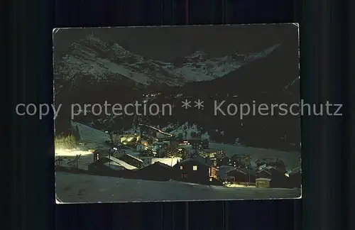 Saas Grund mit Egginer und Allalinhorn Kat. Saas Grund