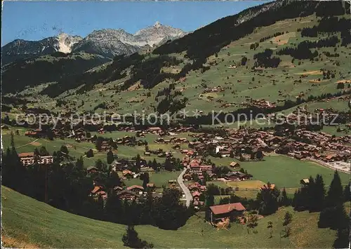 Lenk Simmental Dorf mit Spillgerten Kat. Lenk Simmental