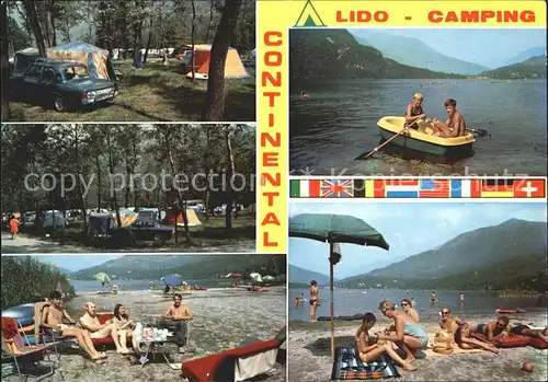 Verbania Lido Camping Continental Strandpartie Schlauchbootfahrt Kat. Verbania