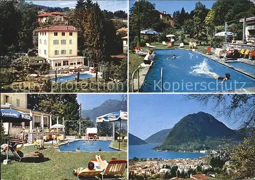 Lugano TI Pensione Salva Swimmingpool Panorama Kat. Lugano