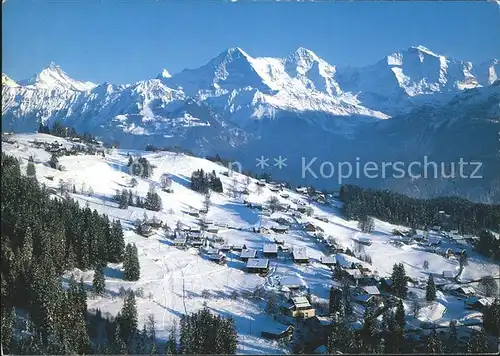 Beatenberg Schreckhorn Finsteraarhorn Eiger Moench Jungfrau Kat. Beatenberg