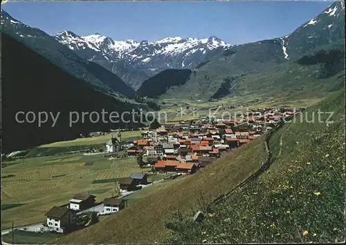 Sedrun im Tavetsch mit Oberalppass und Piz Badus Kat. Sedrun