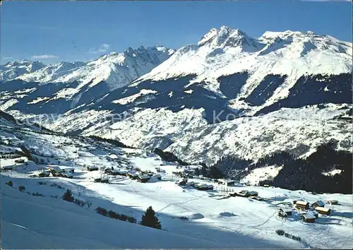 Obersaxen GR Miraniga gegen Meierhof / Obersaxen /Bz. Surselva