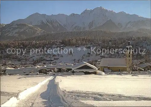 Flims Dorf mit Waldhaus und Signina Kat. Flims Dorf