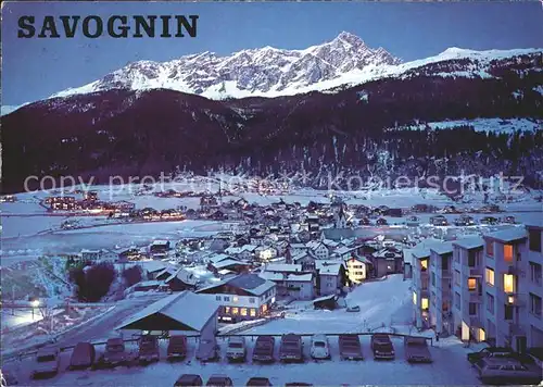 Savognin mit Piz Mitgel Kat. Savognin