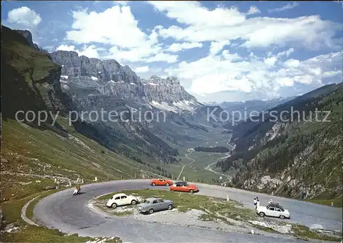 Klausenpass Autos Urnerboden  Kat. Klausen