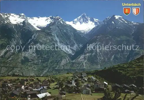 Unterbaech mit Bietschhorn Kat. Unterbaech