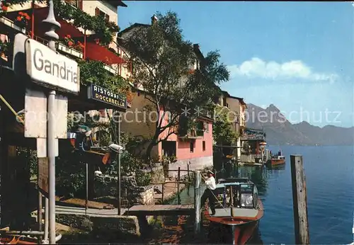 Gandria Lago di Lugano Haeuser am Wasser Kat. Gandria