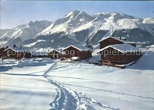 Obersaxen GR Miraniga mit Brigelserhoerner / Obersaxen /Bz. Surselva