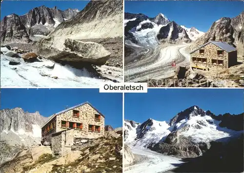 Oberaletsch Huette CAS Aletschhorn Gletscher Kat. Oberaletsch