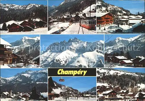 Champery Ansichten Bahnen Kat. Champery