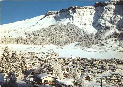 Flims Dorf mit Foppa Cassons Flimserstein Kat. Flims Dorf