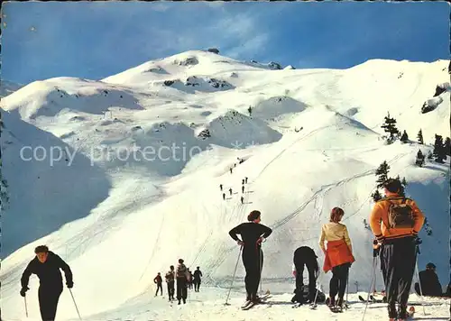 Flumserberg Bergheim Ski Abfahrt vom Maschcachamm Kat. Flumserberg Bergheim