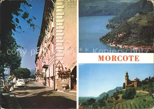 Morcote TI Promenade Fliegeraufnahme Kirche / Morcote /Bz. Lugano