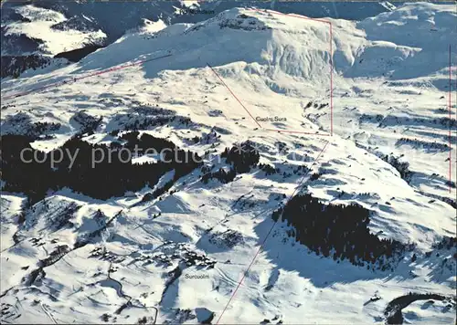 Piz Mundaun Fliegeraufnahme Skigebiet Kat. Piz Mundaun