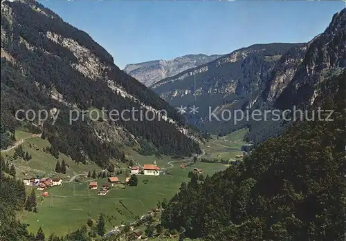 Bisisthal Panorama Gasthaus Schoenenboden Kat. Bisisthal