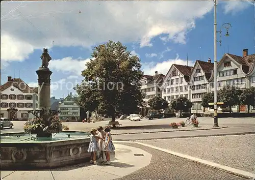 Gais AR Marktplatz mit Brunnen / Gais /Bz. Mittelland