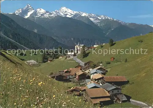 Wiesen Albula mit Tinzenhorn und Piz Michel Kat. Wiesen